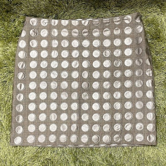 Vintage Mod Metallic Polka Dot Mini Skirt - Custom Sevier Skirts | Size L** - Picture 1 of 4